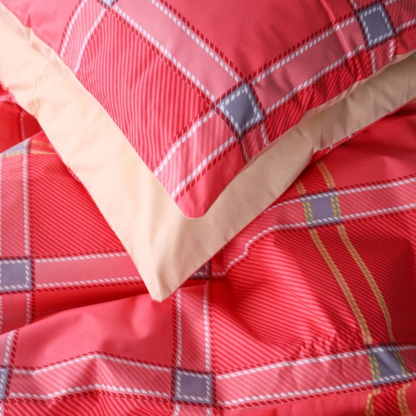 Фото - Комплект постельного белья MirSon Ranforce Elite 17-0783 Checkered Flame 220х240 (2200011275024)